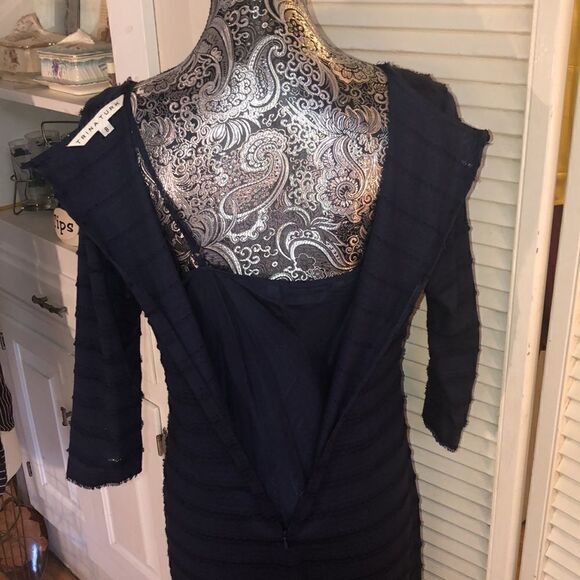 Trina Turk Navy Fringe Dress 👗 and Adjustable Slip. Perfectly designed set. 8 - Picture 7 of 14